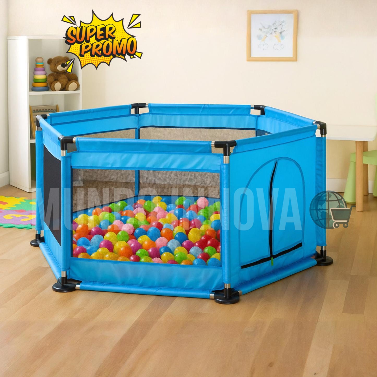 PISCINA DE PELOTAS/ CORRAL PLAY TIME PARA NIÑOS