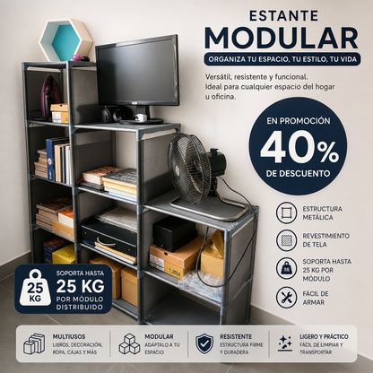 ESTANTE MODULAR MULTIUSOS
